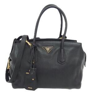 Prada Vitello Daino leather tote bag Black